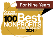 Oregon Business 100 Best Nonprofits to work for in Oregon 2024 logo